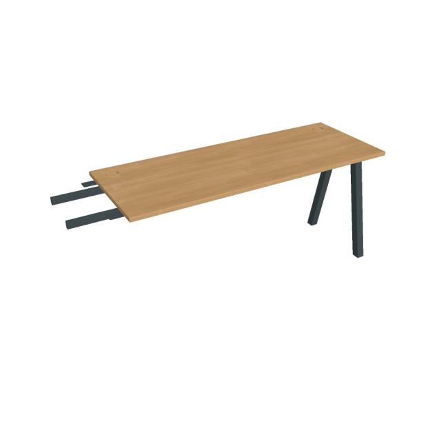 Work table UNI A, vertically chained, 160x75.5x60 cm, oak/black