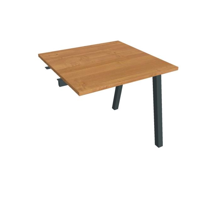 Work table UNI A, extendable. chain, 80x75.5x80 cm, alder/black