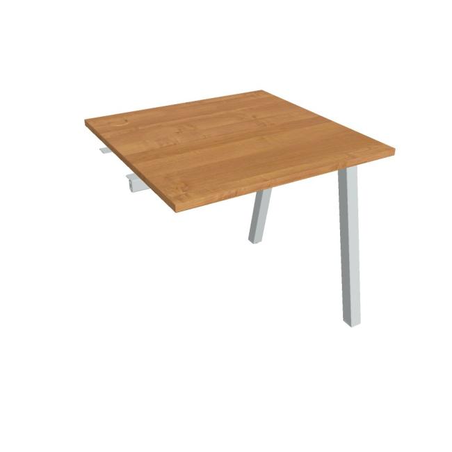 Work table UNI A, extendable. chain, 80x75.5x80 cm, alder/grey