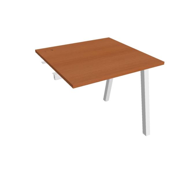 Work table UNI A, extendable. chain, 80x75.5x80 cm, cherry/white