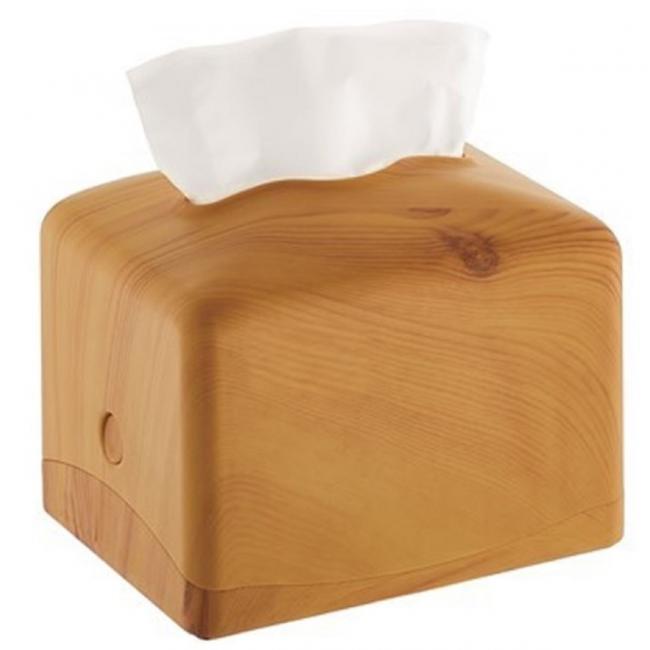 [HY990708] Table holder for tissues ABS plastic - pale wood pattern