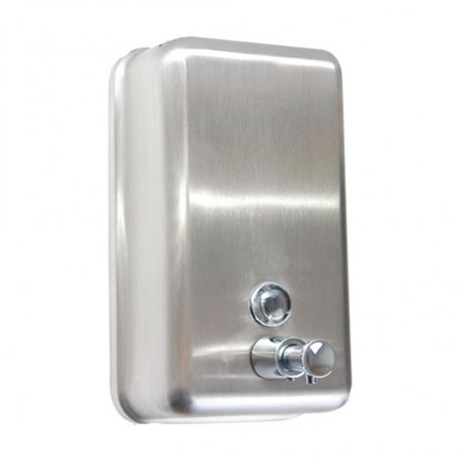 Dávkovač tekutého mydla a dezinfekčného prostriedku, ručný, nerez matný 1 l