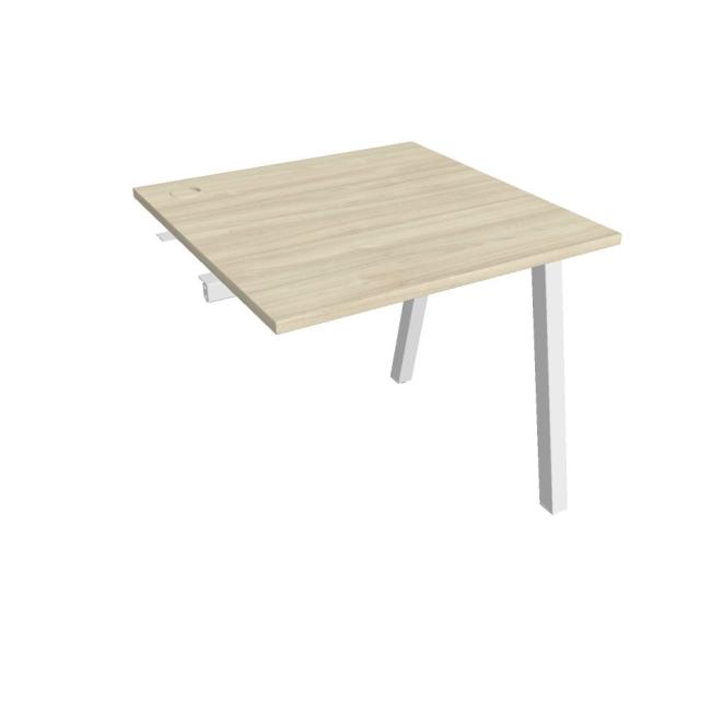 Work table UNI A, extendable. chaining, 80x75.5x80 cm, agate/white