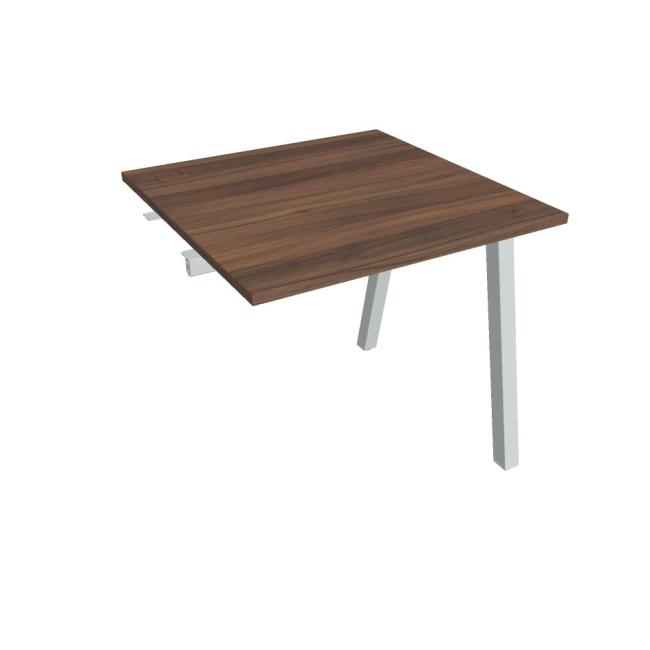 Work table UNI A, extendable. chain, 80x75.5x80 cm, walnut/grey
