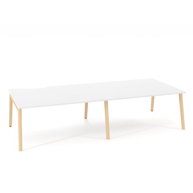 [IR100018] Pracovné stoly Bench ALFA ROOT 320x160cm, biely