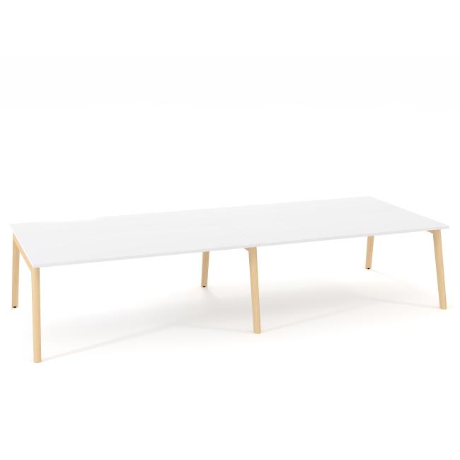 [IR100020] Pracovné stoly Bench ALFA ROOT 360x160cm, biely