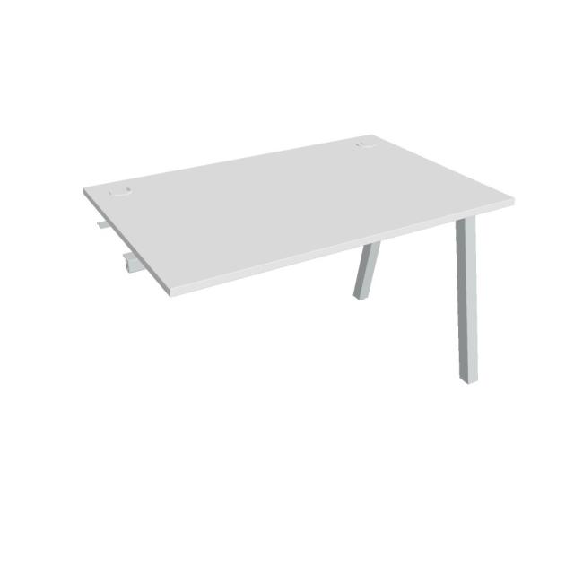 Work table UNI A, extendable. chain, 120x75.5x80 cm, white/grey