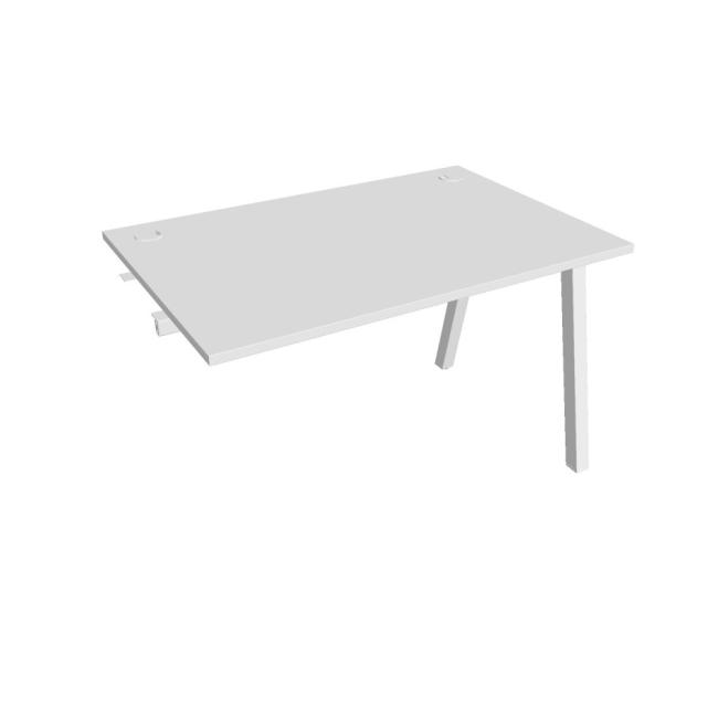 Work table UNI A, extendable. chain, 120x75.5x80 cm, white/white