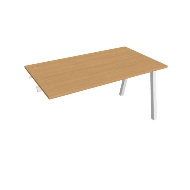 Work table UNI A, extendable. chain, 140x75.5x80 cm, beech/white