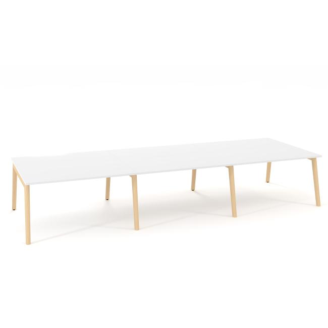 [IR100022] Pracovné stoly Bench ALFA ROOT 420x160cm, biely