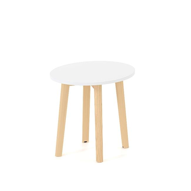 Round coffee table ROOT, d=50/h=47.7cm, white