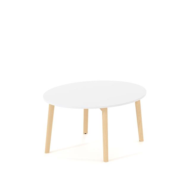 Round coffee table ROOT, d=90/h=47.7cm, white