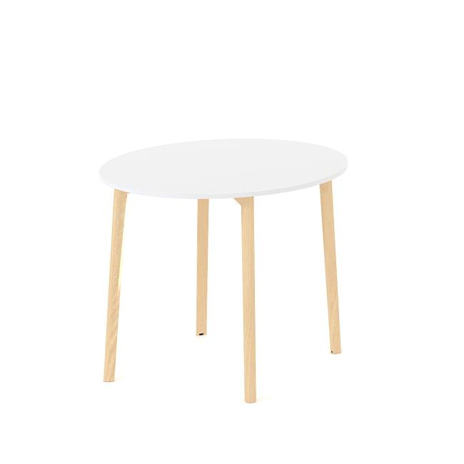 Conference table ROOT round, d=90/h=74.2cm, white
