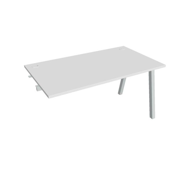 Work table UNI A, extendable. chain, 140x75.5x80 cm, white/grey