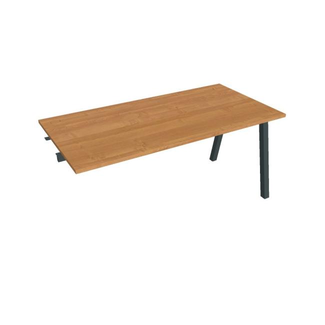 Work table UNI A, extendable. chain, 160x75.5x80 cm, alder/black