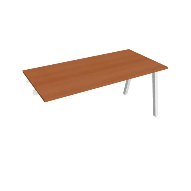 Work table UNI A, extendable. chain, 160x75.5x80 cm, cherry/white