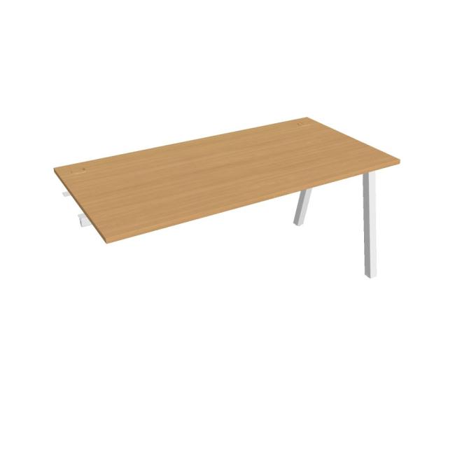 Work table UNI A, extendable. chain, 160x75.5x80 cm, beech/white