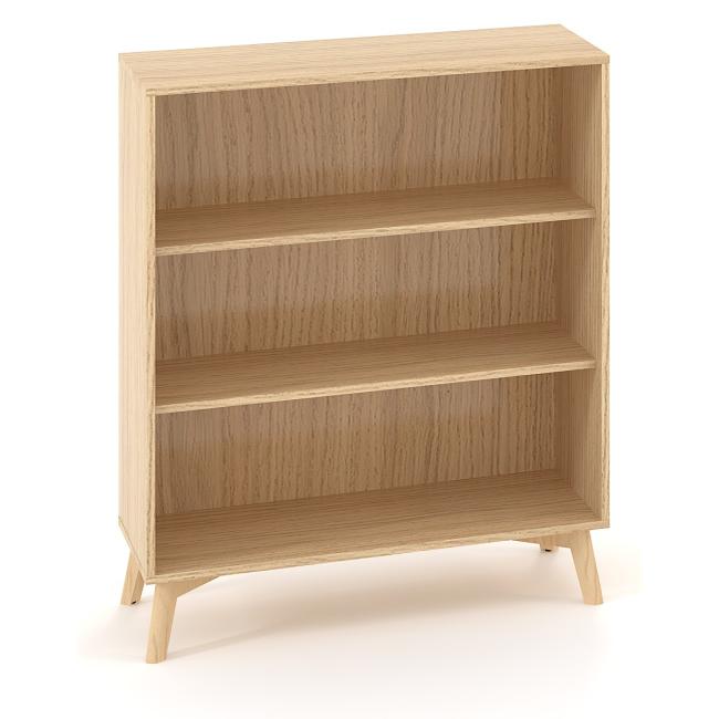 Shelf cabinet ALFA ROOT niche, 2 shelves, 100x45x121.5cm, oak