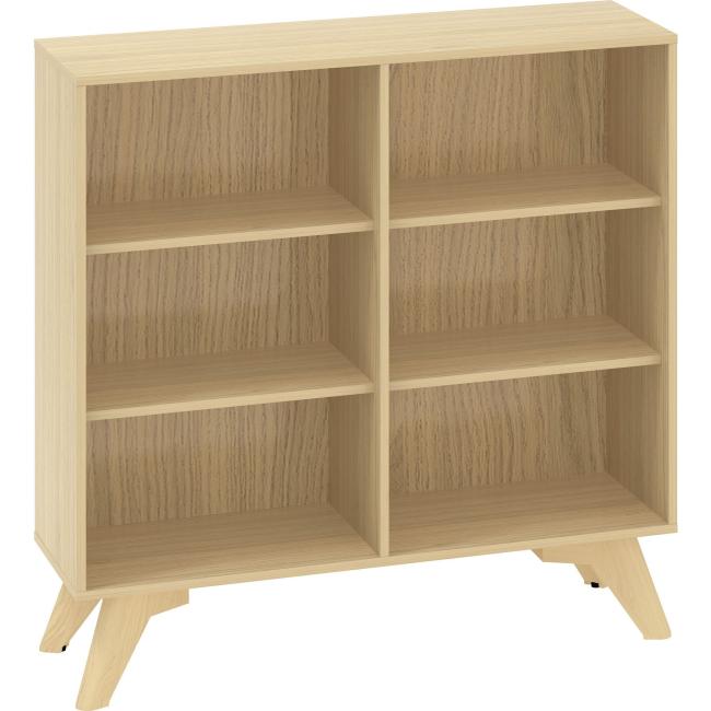 [IR100058] Shelf cabinet ALFA ROOT niche with long partition, 2 shelves, 120x45x121.5cm, oak