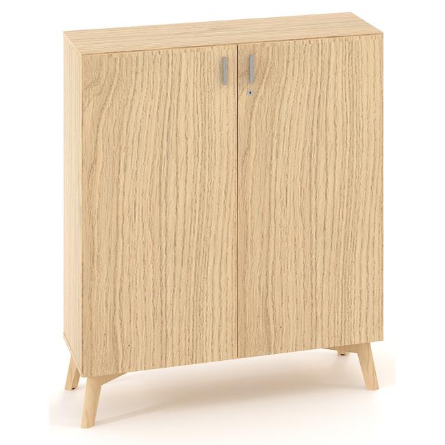 ALFA ROOT bookcase, 2 shelves, 100x47x121.5cm, oak