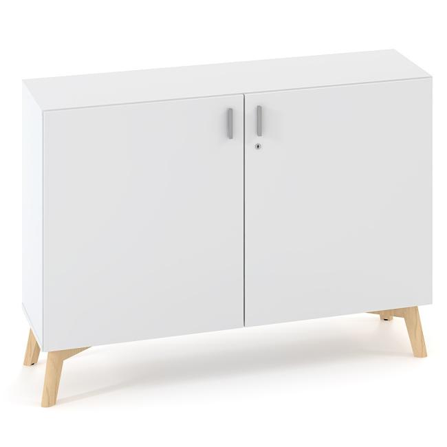 ALFA ROOT bookcase with long partition, 1 shelf, 120x47x88.7cm, white