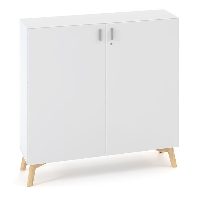 [IR100069] ALFA ROOT bookcase with long partition, 2 shelves, 120x47x121.5cm, white