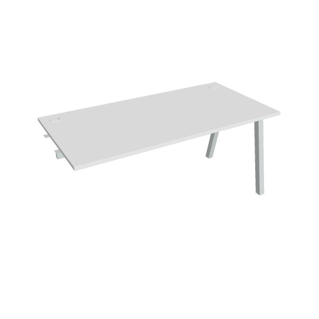Work table UNI A, extendable. chain, 160x75.5x80 cm, white/grey