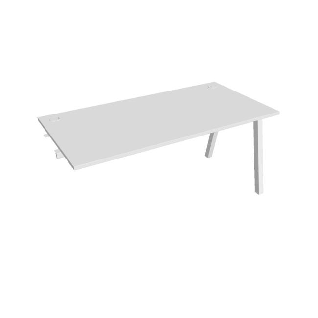 Work table UNI A, extendable. chain, 160x75.5x80 cm, white/white