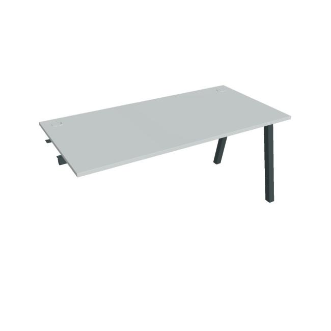 Work table UNI A, extendable. chain, 160x75.5x80 cm, grey/black