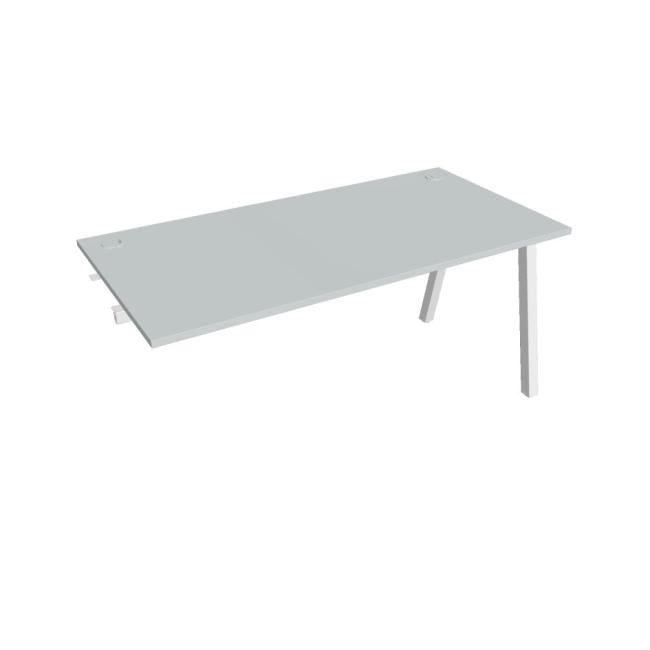 Work table UNI A, extendable. chain, 160x75.5x80 cm, grey/white