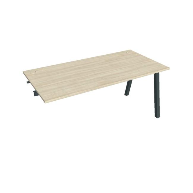 Work table UNI A, extendable. chain, 160x75.5x80 cm, agate/black