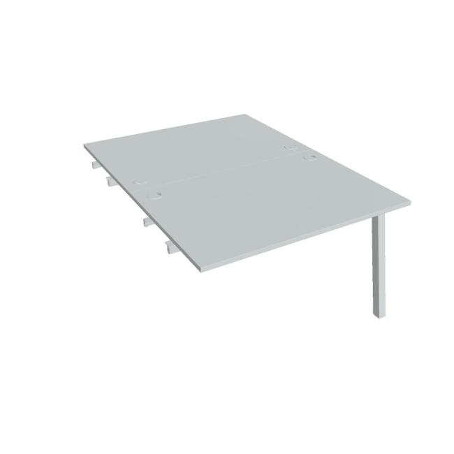 Work table UNI A, extendable. chain, 120x75.5x160 cm, gray/grey