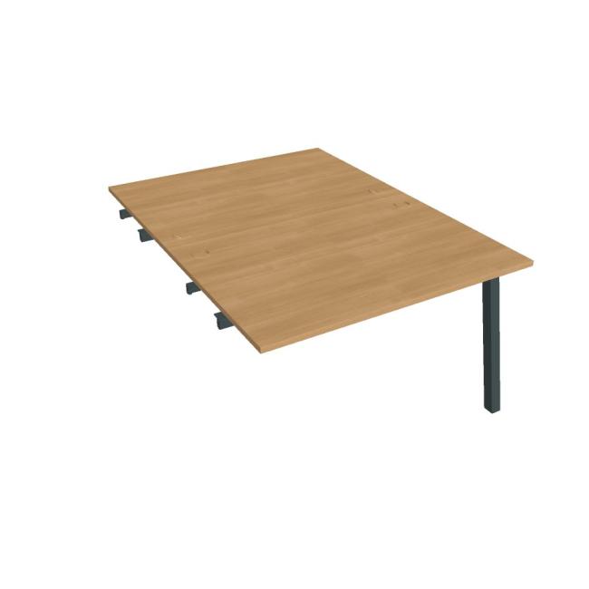Work table UNI A, extendable. chain, 120x75.5x160 cm, oak/black