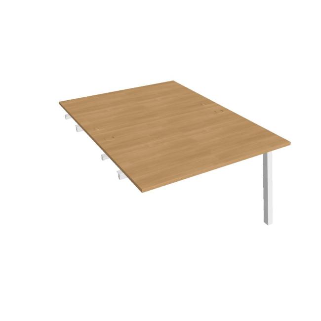 Work table UNI A, extendable. chain, 120x75.5x160 cm, oak/white