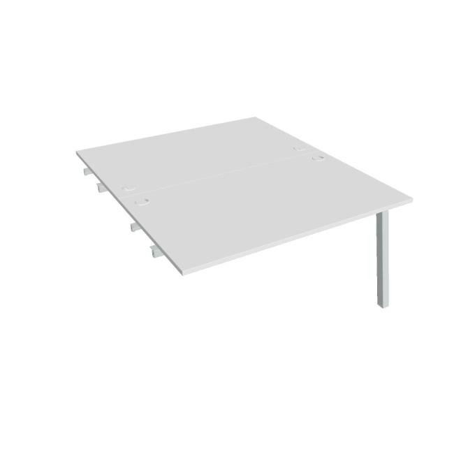 Work table UNI A, extendable. chain, 140x75.5x160 cm, white/grey
