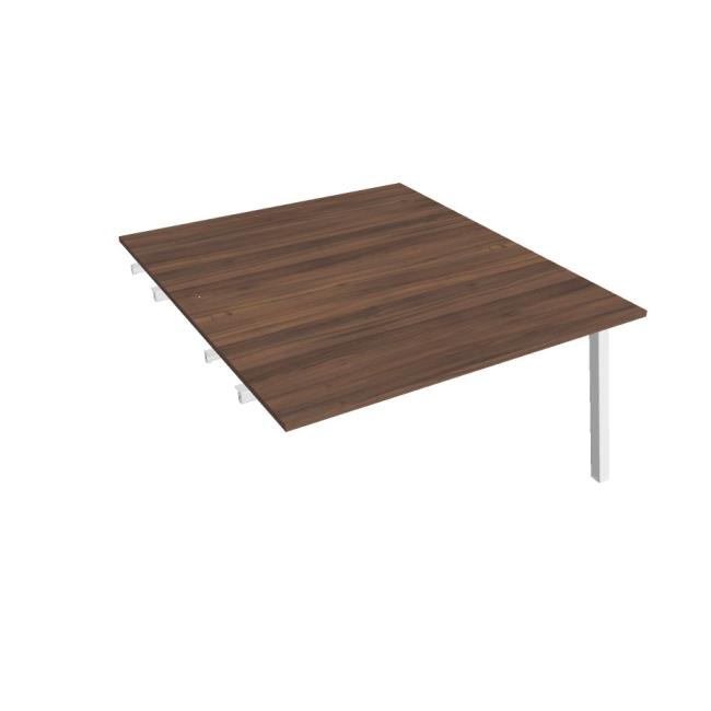Work table UNI A, extendable. chain, 140x75.5x160 cm, walnut/white