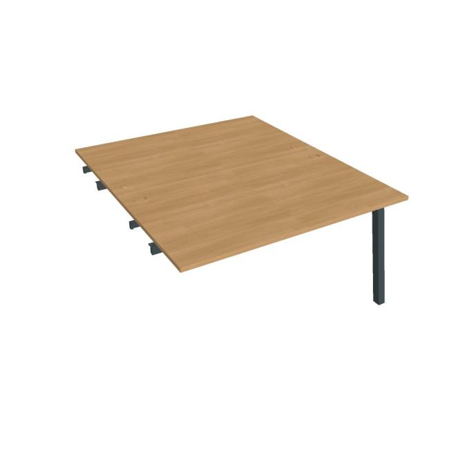 Work table UNI A, extendable. chain, 140x75.5x160 cm, oak/black