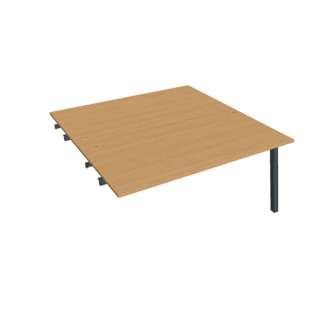 [ON920606] Work table UNI A, extendable. chain, 160x75.5x160 cm, beech/black