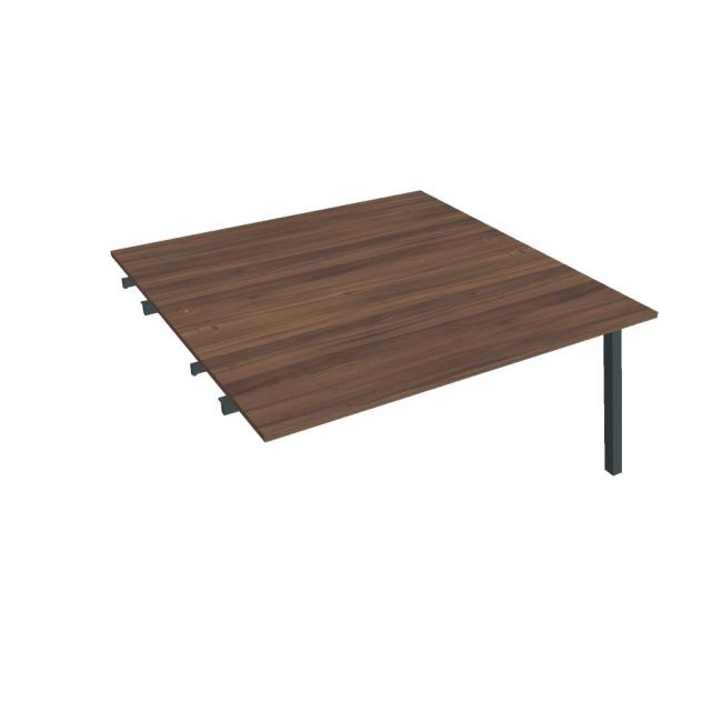 Work table UNI A, extendable. chain, 160x75.5x160 cm, walnut/black