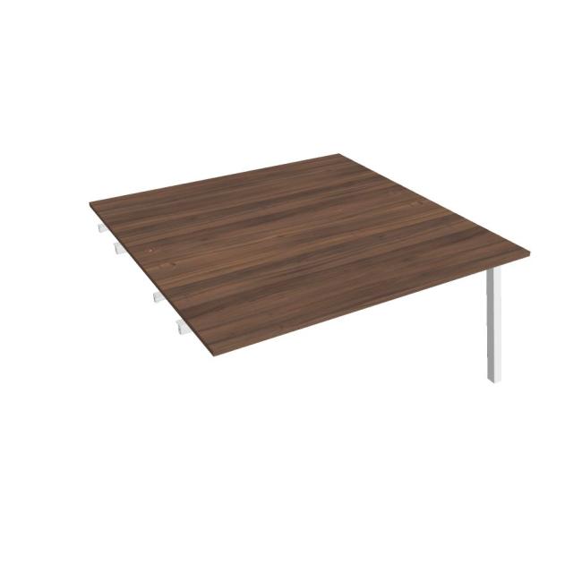 Work table UNI A, extendable. chain, 160x75.5x160 cm, walnut/white