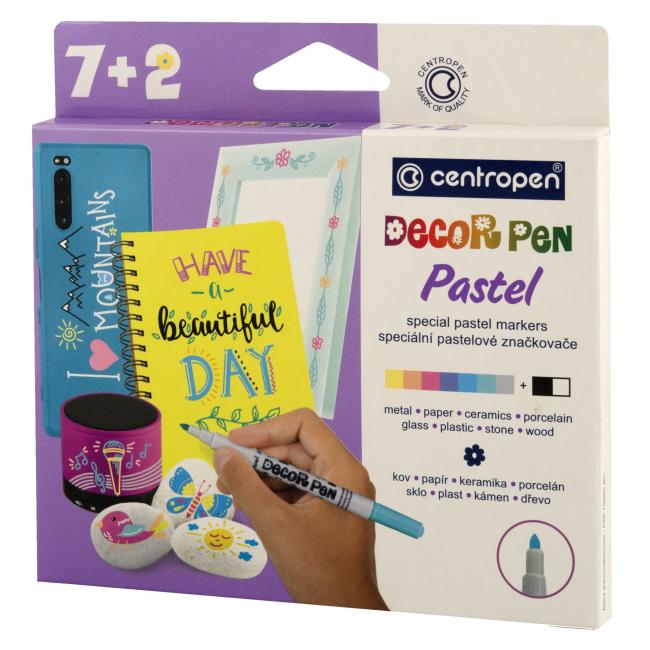 [CE273872] Now lister Centropen 2738 Decor Pen Pastel • now 9 pcs