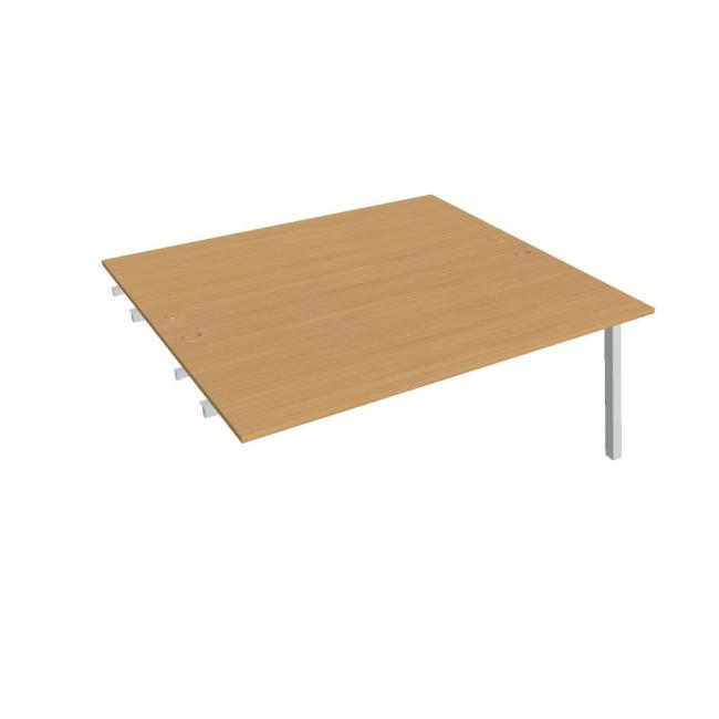 Work table UNI A, extendable. chain, 180x75.5x160 cm, beech/grey