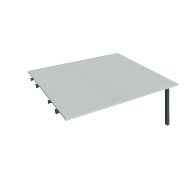 Work table UNI A, extendable. chain, 180x75.5x160 cm, grey/black
