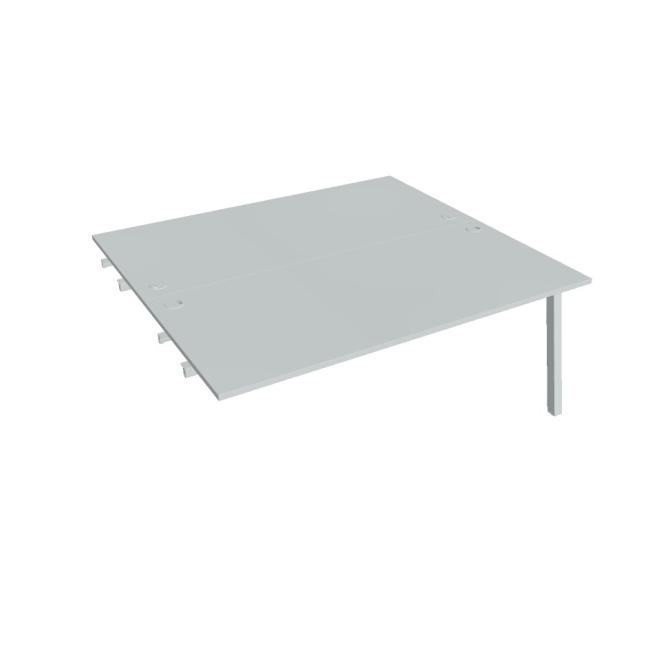 Work table UNI A, extendable. chain, 180x75.5x160 cm, gray/grey