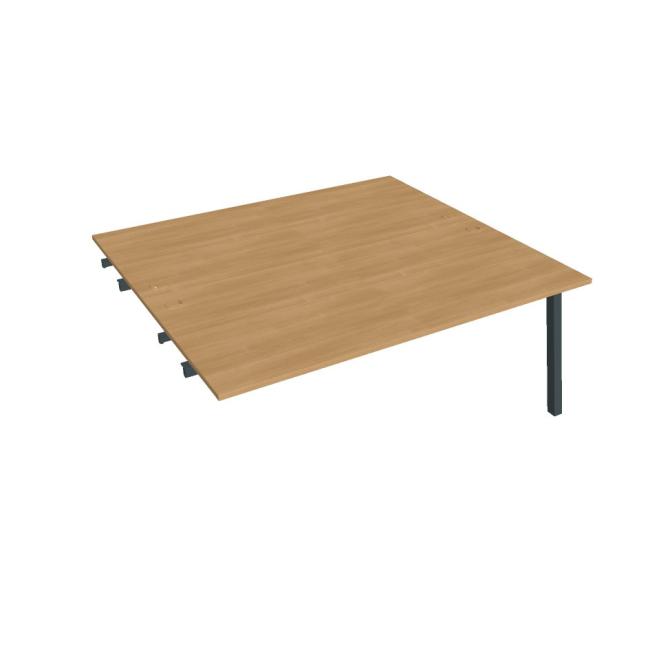 Work table UNI A, extendable. chain, 180x75.5x160 cm, oak/black