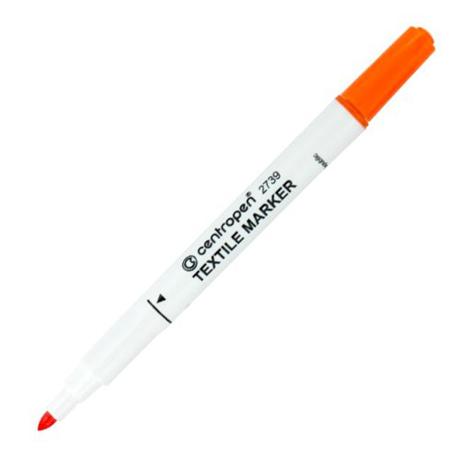 Textilný popisovač Centropen 2739 oranžový