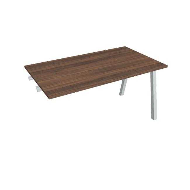 Conference table UNI A, late. chain, 140x75.5x80 cm, walnut/grey