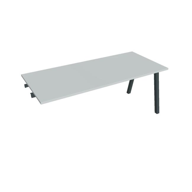 Conference table UNI A, late. chain, 180x75.5x80 cm, grey/black