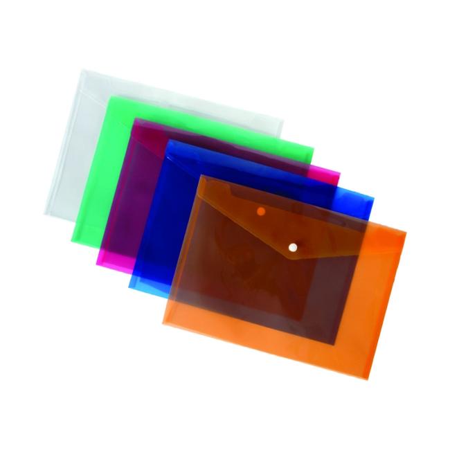 [KP234500] Plastic cover A4 with stud PP green cardboard