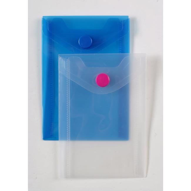 Plastic cover A7 with a stud. Cardboard PP blue